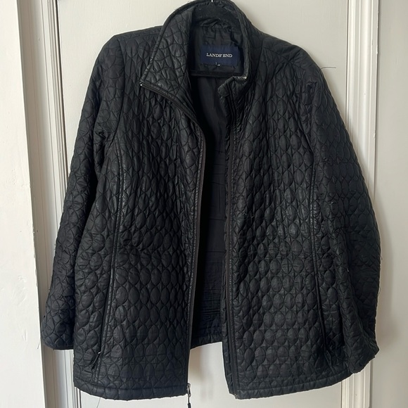 Womens Lands End Quilted Coat - Picture 1 of 8
